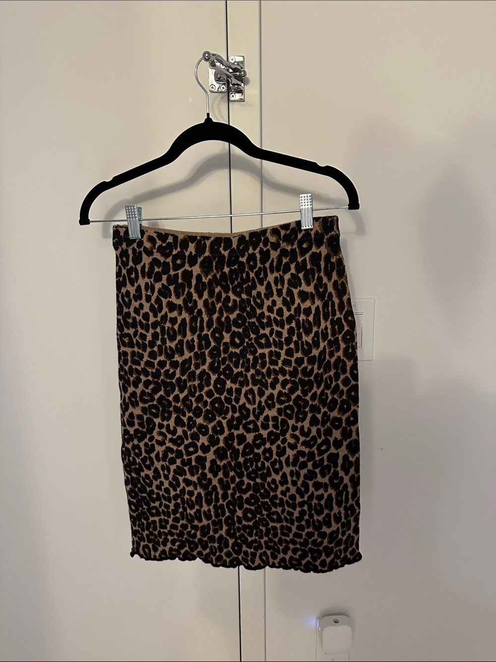 Reformation Leopard Print Skirt - Brown/Black